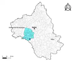 Meljac dans l'intercommunalité en 2020.