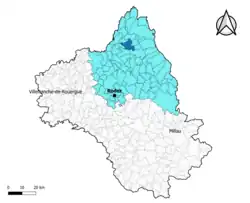 Saint-Amans-des-Cots dans l'arrondissement de Rodez en 2020.