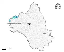 Sonnac dans l'intercommunalité en 2020.