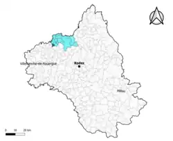 Viviez dans le canton de Lot et Dourdou en 2020.