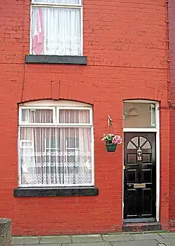 La façade de la maison d'enfance de George Harrison.