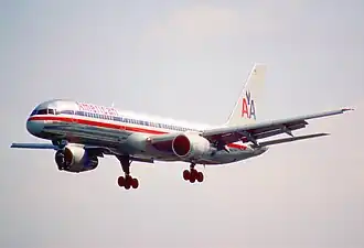 Un Boeing 757-223 d'American Airlines semblable à celui impliqué dans l'accident