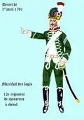 12e régiment de chasseurs à cheval par décret de 1791 (grand tenue)