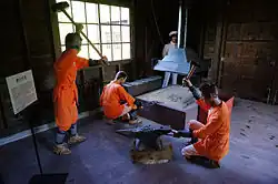 Scène de la vie en prison (musée de la prison d'Abashiri).