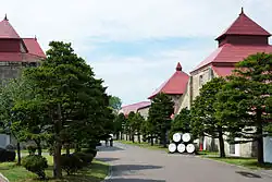 Un bâtiment de la distillerie Yoichi