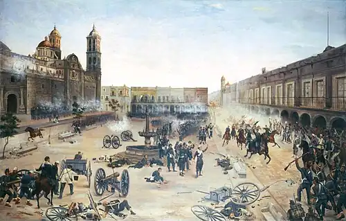 Francisco de Paula Mendoza (es), 2 avril 1867. Entrée du général Porfirio Díaz à Puebla (es), 1902.
