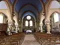 Larochemillay : église paroissiale Saint-Pierre, vue intérieure.