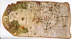 La carte du monde de Juan de la Cosa, datée de 1500, est la plus ancienne carte nautique représentant le Brésil.