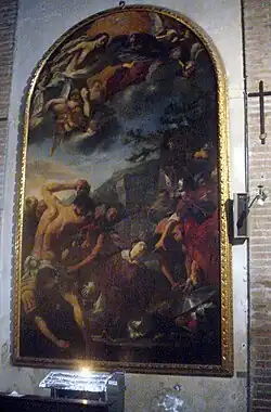 Le martyre de saint Étienne.