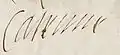 Signature de Catherine de Médicis