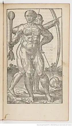 Gravure d'un amérindien Tupinamba