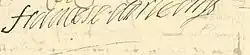 Signature de Françoise d'Orléans