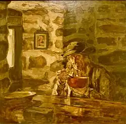 Un vieux Chouan ou Breton à table (vers 1906), huile sur toile, musée du Faouët.