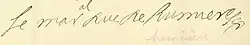 Signature de Louis de Crevant