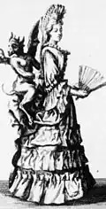 Caricature avec figure du diable (vers 1700)