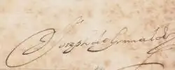 signature de Joseph de Monaco
