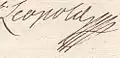 Signature de Léopold&nbsp;Ier
