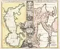 Carte de la mer Caspienne et du Kamtchatka, 1725