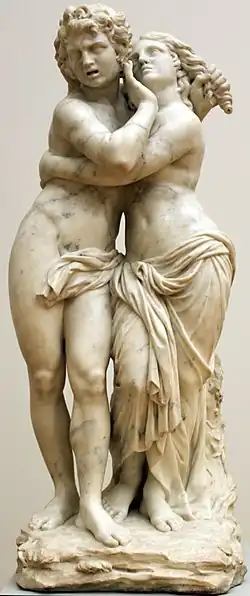 Biblis et Caunus par Laurent Delvaux (1734).