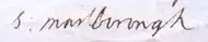 signature de Sarah Churchill