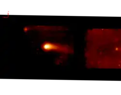 Description de l'image 173P 2006-10-24 Spitzer image Level-2-PBCD-IRS-PU-Blue-13.3-18.7um.png.