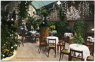 Restaurant jardin d'hiver de Hainichen en Allemagne.