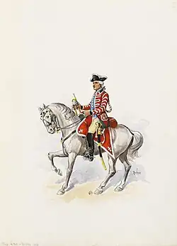 Trompette des hussards de Bercheny en 1772.