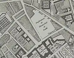 La rue des Fossés de Monsieur le Prince(plan de Jaillot), 1775.