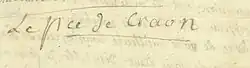 Signature de Charles-Juste de Beauvau