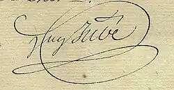 Signature de Auguste Jubé de La Perelle