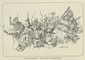 L'insurrection des esclaves de la Côte allemande, Louisiane 1811. Elle rassemble en deux jours jusqu'à 500 esclaves dont des transférés de Haïti après la révolution haïtienne. Ils brulèrent les plantations sur leur passage.