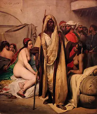 Le Marché d'esclaves, H. Vernet (av. 1863).