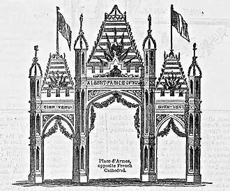 Arc de triomphe de la Place d'Armes, Montréal, Canada.