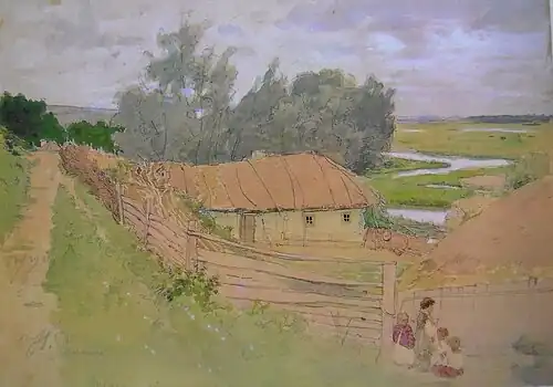 Paysage rural, calme et tranquille.