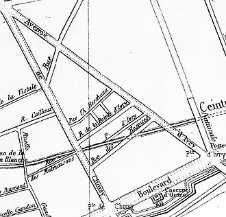 En revanche, le nom actuel apparaît déjà sur ce plan de 1878.