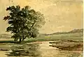 Étang, aquarelle (1896).