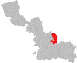 La dix-huitième circonscription en 1958.