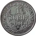 Une roupie d'Afrique Orientale Allemande, 1904