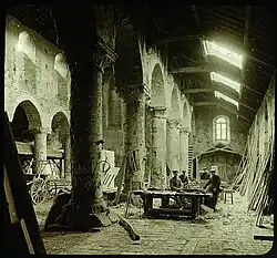 1905 : atelier de menuiserie.