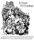 "Le triomphe de la Vierge Rouge",en une de l'hebdomadaire"Le Cri de Toulouse",du 6 avril 1912.