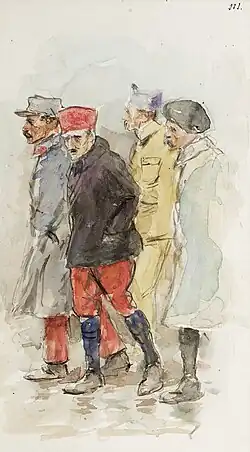 Soldats français à Rotterdam en 1919.