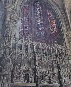 1936 VillainIntérieur de la cathédrale de Chartres, musée des beaux-arts.