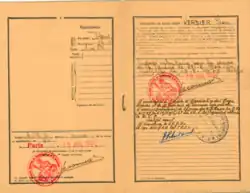 Livret militaire individuel de Jean-Gérard Verdier.