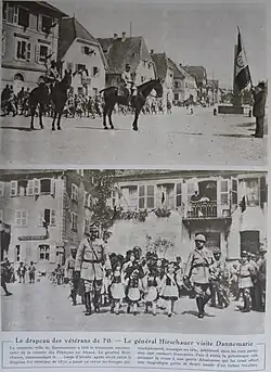 1917, visite du général Hirschauer.