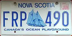 Nova Scotia license plate