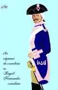 19e&nbsp;régiment de cavalerie de 1791 à 1792, puis 18e&nbsp;régiment de cavalerie