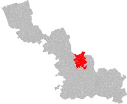 La dix-neuvième circonscription en 1958.