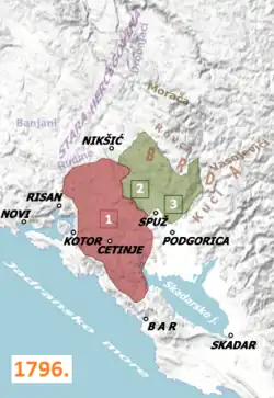 Description de l'image 1 Stara Crna Gora 2 Bjelopavlici i 3 Piperi 1796 34c.png.