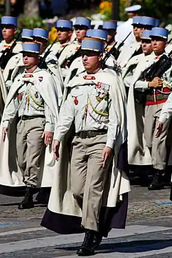 1er&nbsp;régiment de spahis lors du défilé du 14 juillet 2008 sur les Champs-Élysées à Paris.