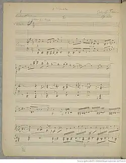 Image illustrative de l’article Sonate pour violon et piano no 2 de Fauré